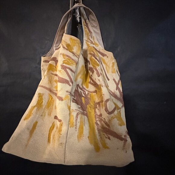 Victoria's Secret Vintage Large Tote Bag Tapestry Canvas Desert Camo Camouflage - Picture 6 of 9